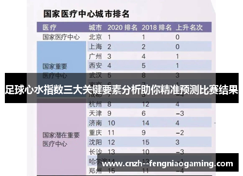 足球心水指数三大关键要素分析助你精准预测比赛结果 足球心水指数三大关键要素分析助你精准预测比赛结果