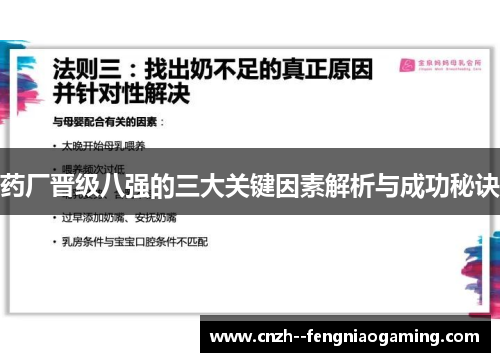 药厂晋级八强的三大关键因素解析与成功秘诀 药厂晋级八强的三大关键因素解析与成功秘诀