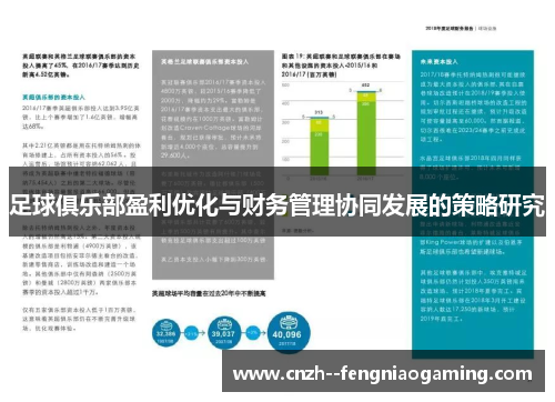 足球俱乐部盈利优化与财务管理协同发展的策略研究